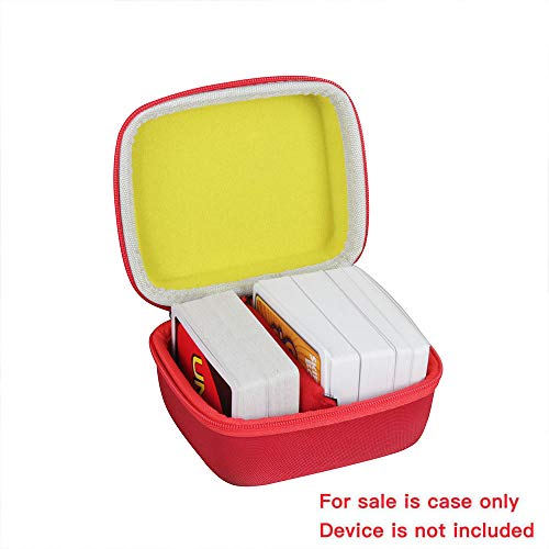 Hermitshell Hartschalen-Reisetasche für Skip BO + UNO Kartenspiel/Skip BO + Phase 10 Kartenspiel, passend für bis zu 300 Karten, Karten Nicht im Lieferumfang enthalten (rot und gelb)