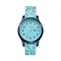 Lacoste Analogue Quartz Watch for Kids LACOSTE.12.12 KIDS Collection with Turquoise Silicone Bracelet - 2030013