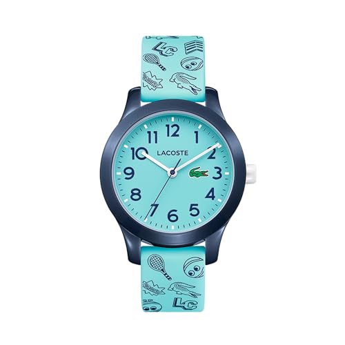 Lacoste Montre Analogique à Quartz pour Enfants Collection LACOSTE.12.12 Kids avec Bracelet en Silicone Turquoise - 2030013