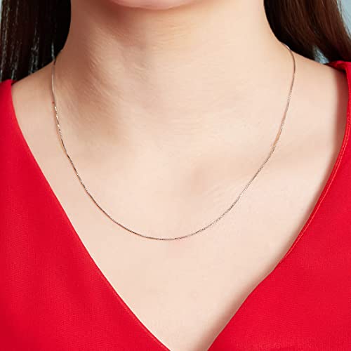 Image of ZAVYA 925 Sterling Silver Designer Sleek Rhodium Plated Adjustable Chain Necklace | Gift for Women & Girls | With Certificate of Authenticity & 925 Hallmark