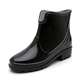 Design : bottes courtes en caoutchouc imperméables pour femme Bottes de pluie de jardin