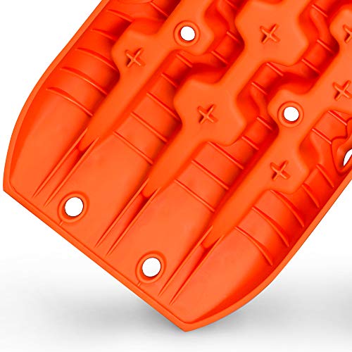 X-BULL New Recovery Traction Tracks Sand Mud Snow Track Tire Ladder 4WD (Orange, 3gen)