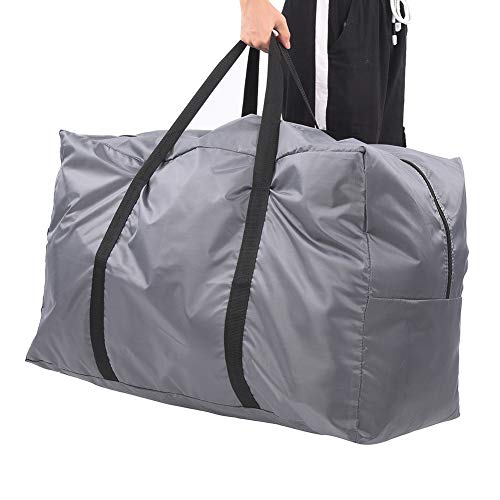 Delaman Storage Bags Boat Accessories, Large Capacity Foldable Polyester Storage Carry Bag Handbag Accessory with Widen Handles for Canoeing Rubber Gas Boats, Gray (Gray)