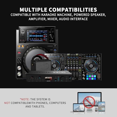 Ev Spaces EV-102 Rechargeable Wireless Microphone Pa System - Professional Dual Uhf Metal Handheld Mics For Karaoke, Weddings, Parties, Speeches - Long Range (200Ft), Cordless Dynamic Mic Kit, Plug And Play thumb #8