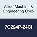 Allied Machine & Engineering 7C224P-24CI AM300 Coating C2 Carbide (K20) GEN3SYS XT Drill Insert, Series 24, Standard, 24 mm Diameter