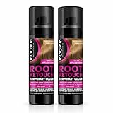 Schwarzkopf Root Retoucher, spray de tinte temporal instantáneo para el cabello rubio, caja dúo rubio oscuro