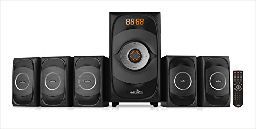 JACK MARTIN 1600 | 6.5" Woofer | Bluetooth SD Card USB FM AUX | Remote | 5.1 Multimedia Home Theatre Speaker System (90W RMS, Black)