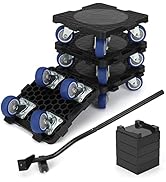 Moving Furniture Dolly Connectable, 440 LBS Capacity Piano Dolly, Heavy Duty 4 Wheel Cart For
