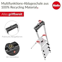 Hailo L75 ComfortLine Alu-Stehleiter mit 4 XXL-Stufen, bis 150 kg – Ansicht 3