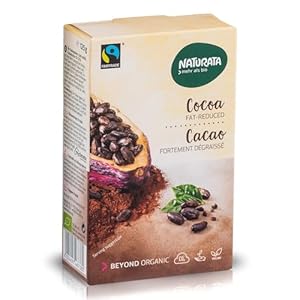 Naturata Bio Kakao-Pulver stark entölt 125g | hochwertiger, intensiv aromatischer Back-Kakao | nachhaltig angebaut | vegan & laktosefrei | ideal für Backen, Kochen & Getränke