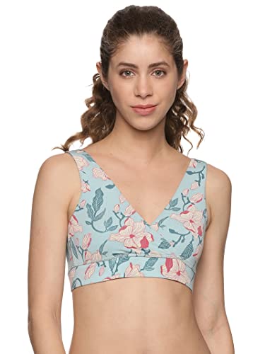 Image of &Circus PureSoft Padded Bra for Women | Non Wired Bra for Women with Insertable Pads | Plunge Bralette for Active & Lounge Wear