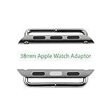 [Upgraded] Apple Watch Adapter, Oittm Stainless Steel Apple Watch Band Connection Adaptors [No Screws or Screwdriver Needed] for All Apple Watch 38mm Models (Space Gray 38mm)