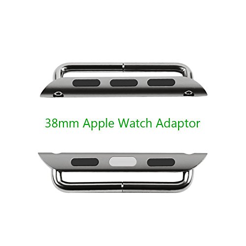Oittm [Upgraded] Apple Watch Adapter, Stainless Steel Apple Watch Band Connection Adaptors [No Screws or Screwdriver Needed] for All Apple Watch 38mm Models (Space Gray 38mm)