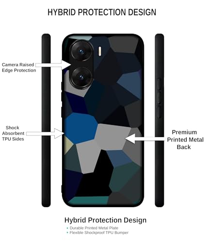 Image of Mathematical Shape Design Premium 2D Printed Metal Back Case Cover for Vivo V29E 5G, Multicolour