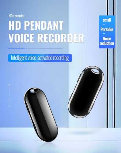 Encrypted Voice Recorder Voice Activated Necklace Pendant Wearable Dictaphones 8GB