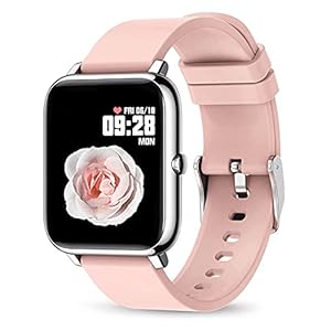 Smart Watch for Women Girl IP68 Waterproof Fitness Tracker Watch with Heart Rate Blood Pressure Blood Oxygen Sleep Monitor 1.4 Smartwatch for Compatible with Android iOS Phones Step Counter Pedometer