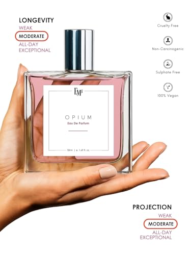 Image of EM5 Opium Perfume for Women | Eau de Parfum Spray | Vanilla Coffee White Floral Fragrance | Luxury Gift for Her | 50 ml