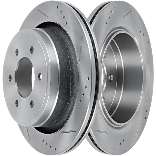 Image of SCITOO Rear Brake Rotors 2x Drilled & Slotted Brakes Rotor:54186