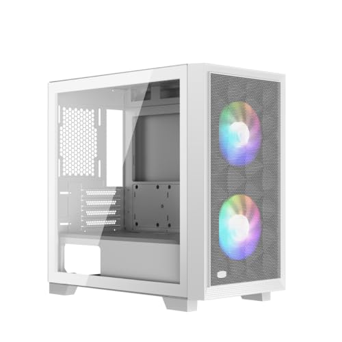 Gabinete para PC PCCOOLER CPS - C3D310 ARGB Blanco - Chasis M-ATX para Gaming con 2 ventiladores ARGB, compatible con placas base M-ATX/ITX y tarjetas gráficas de hasta 350 mm miniatura 6