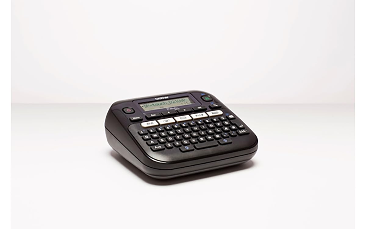 Brother PT-D210VP Etikettendrucker bis 12mm Etiketten 180dpi tragbar mit Tastatur, mit QWERTZ Tastatur