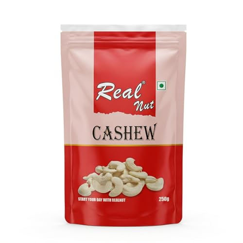 Image of RealNut Premium Raw Cashew Nuts W240 - 250g | Whole Plain Kaju | Jumbo Grade Cashews | Natural & Unroasted Dry Fruits | Healthy Snack for Cooking, Sweets & Daily Nutrition