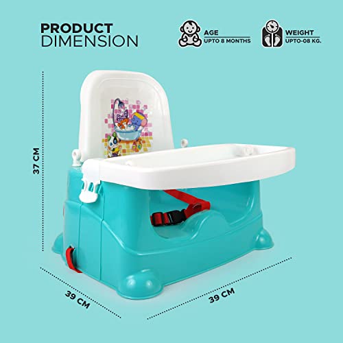 Image of NHR Foldable 4 in 1 Baby Feeding Chair, Baby High Chair, Car Seat with 3 Level Table Adjustment (Sea Green)