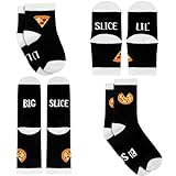Jiuguva 4 Pairs Dad Baby Matching Socks Set Dad and Son Matching Outfits Christmas Father Gifts First Time Dad Gifts (Slice)