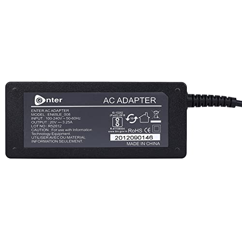 Image of Enter BIS Certified 65W, 20V /3.25A, 3 Pin High-Efficiency AC Laptop Charger /Adapter for Lenovo Laptops (Without Power Cord)