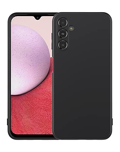 Foluu Silicone Case For Samsung Galaxy A14 5G, Liquid Gel Rubber Bumper Case With Soft Microfiber Lining Cushion Slim Hard Shell Shockproof Protective Cover For Galaxy A14 5G 2023 (Black) #TOP6