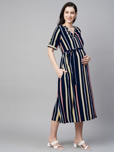 Image of MomToBe Women's Fit and Flare Calf Length Dress
