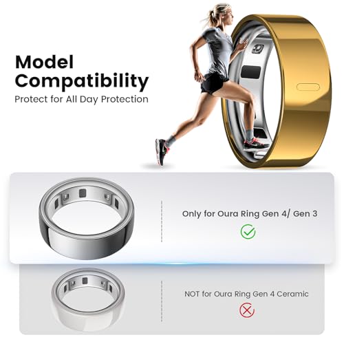 3 Pack Ring Cover Compatible with Oura Ring Gen 4/Gen 3 Horizon/Heritage, Upgraded Anti-Scratch TPU Protector for Men Wo - Additional View