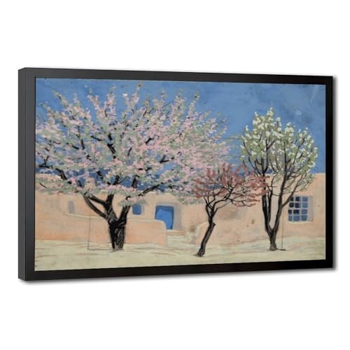 Impression sur toile Gustave Baumann de haute qualité - Cadre suspendu en bois 61x91cm
