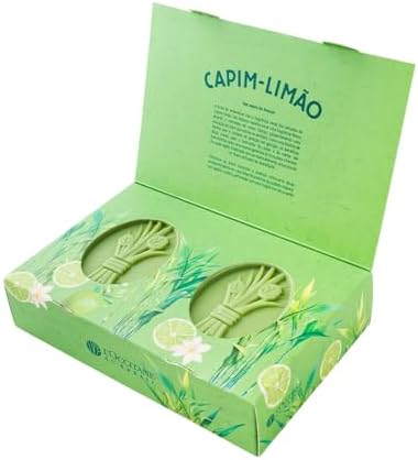 Kit Sabonete Perfumado Capim-Limão Embalagem Presente 2x100g