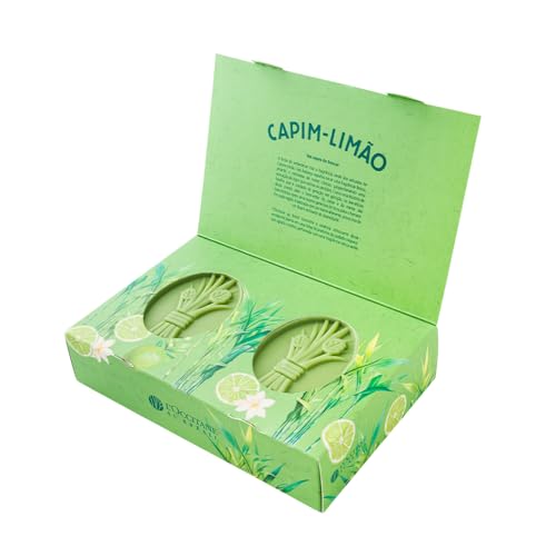 Kit Sabonete Perfumado Capim-Limão Embalagem Presente 2x100g