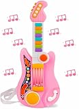 Kids Guitar, Electric Toddler Baby Music Toys for Ages 2-4 with Piano Mode Strap and Lights Child Musical Instruments Ideal for 2+ Year Old Girls Boys Birthday