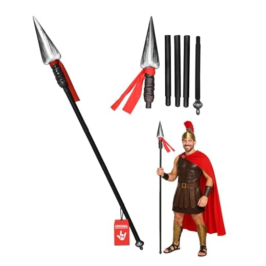 Spartan Roman Plastic Spear Warrior Weapon Armor Adult Costume Accessory Prop
