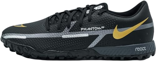 Nike Sneaker Unisex Phantom Gt2 PRO Tf, Black Mtlc Dark Grey Metallic Gold, 46 EU