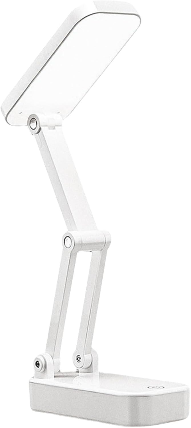 Rechargeable Folding Portable Desk Light for Students with Three Color Temperatures Eye-Caring Night Light for Study and Bedroom Use