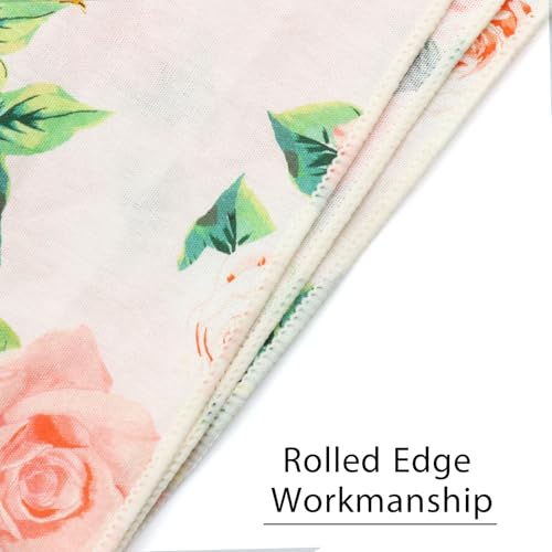 Image of Floral Pocket Squares for Men with Holder Printed Flower Mens Handkerchief Cotton Suit Pocket Hanky for Wedding