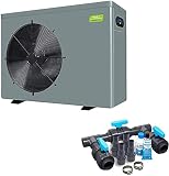 Smart ECO Inverter Wärmepumpe H+C 9,0 kW, grau powered Plus Bypass Set Basic by well2wellness®