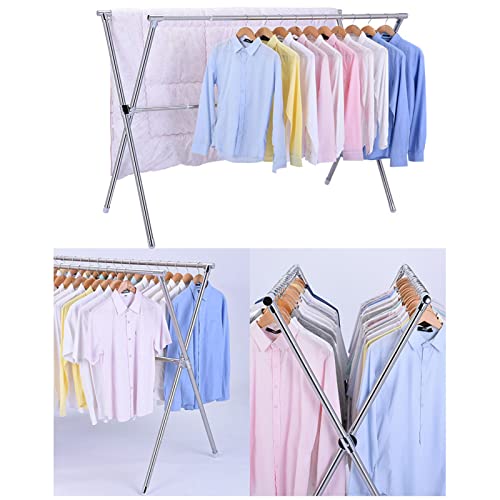 Étendoir à linge en acier inoxydable rétractable gain de place