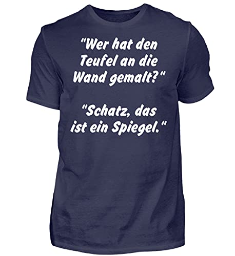 Qui a le diable au mur t-shirt XXL bleu pour en finir avec les hauts trop courts