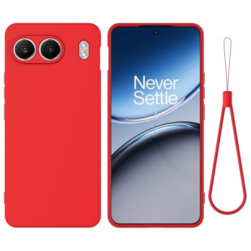 OnePlus Nord 4 �Ή� �X�}�z�P�[�X ���h�~ ���^ �X���� �t�̃V���R�� �\�t�g TPU �S�� �J�����ی�o���p�[ ���F �V���v���J�o�[ ���X�g�o���h�t��(Red)
