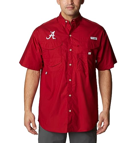 Chemise de randonnée homme XL Columbia CLG Bonehead Team manches courtes rouge