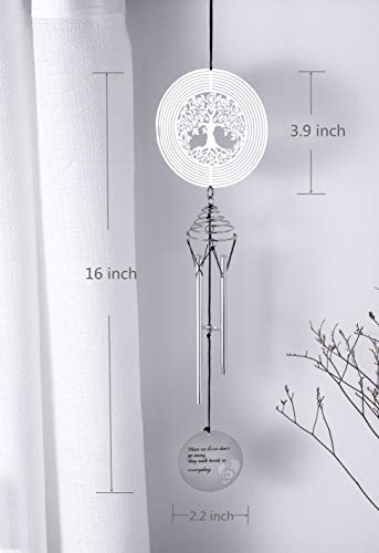 Leavores Sympathy Wind Chimes With Tree Of Life Wind Spinner - Memorial Wind Chimes For Loss Of Loved One - Ideal Sympathy Gift, Bereavement Gifts, Condolence Gifts, Sorry For Your Loss Gifts #TOP3