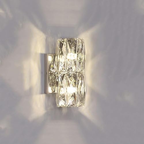 Aplique de pared LED lineal para baño Aplique de pared de cristal moderno Accesorio de iluminación de tocador largo sobre espejo Dormitorio Lámpara montada en la pared para sala de estar Hotel Lámpara