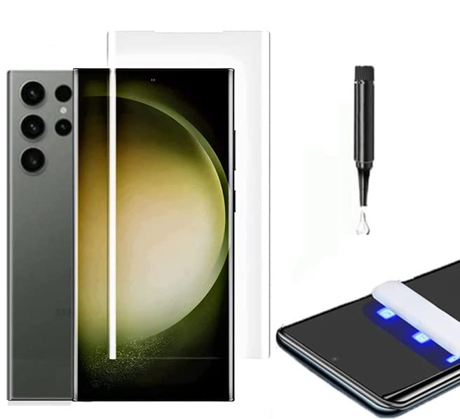 UV Optics Tempered Glass for Samsung S23 Ultra 5G [6.8" 2023], Full Screen Protector Guard [Edge to Edge] HD+ Border Less and Easy Installation - Clear - Pack of 1