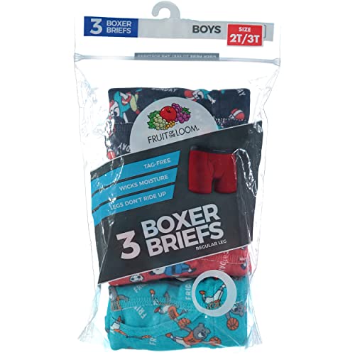 Fruit of the Loom Boys' Boxer Brief (Pack of 3) (Small, Assorted Colors)3