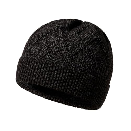 Winter Warm Chunky Gorro Cálido For Gorro Esponjoso, Gorros Cálidos Con Protección For Los Oídos, Gorros De Nieve Gruesos For Exteriores Winter Hat Sombrero de Invierno(Black)