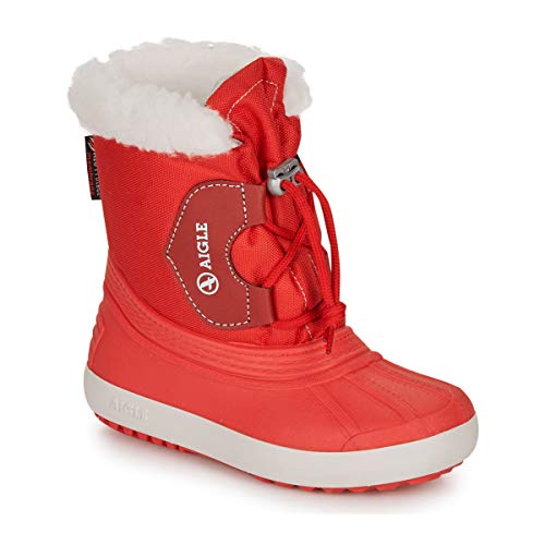 Aigle Unisex-Kinder Nervei Junior Schneestiefel, Rot (Rouge 001)
